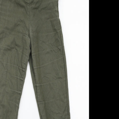 Womens UK Size 4 Divided Regular Fit  Green Trousers