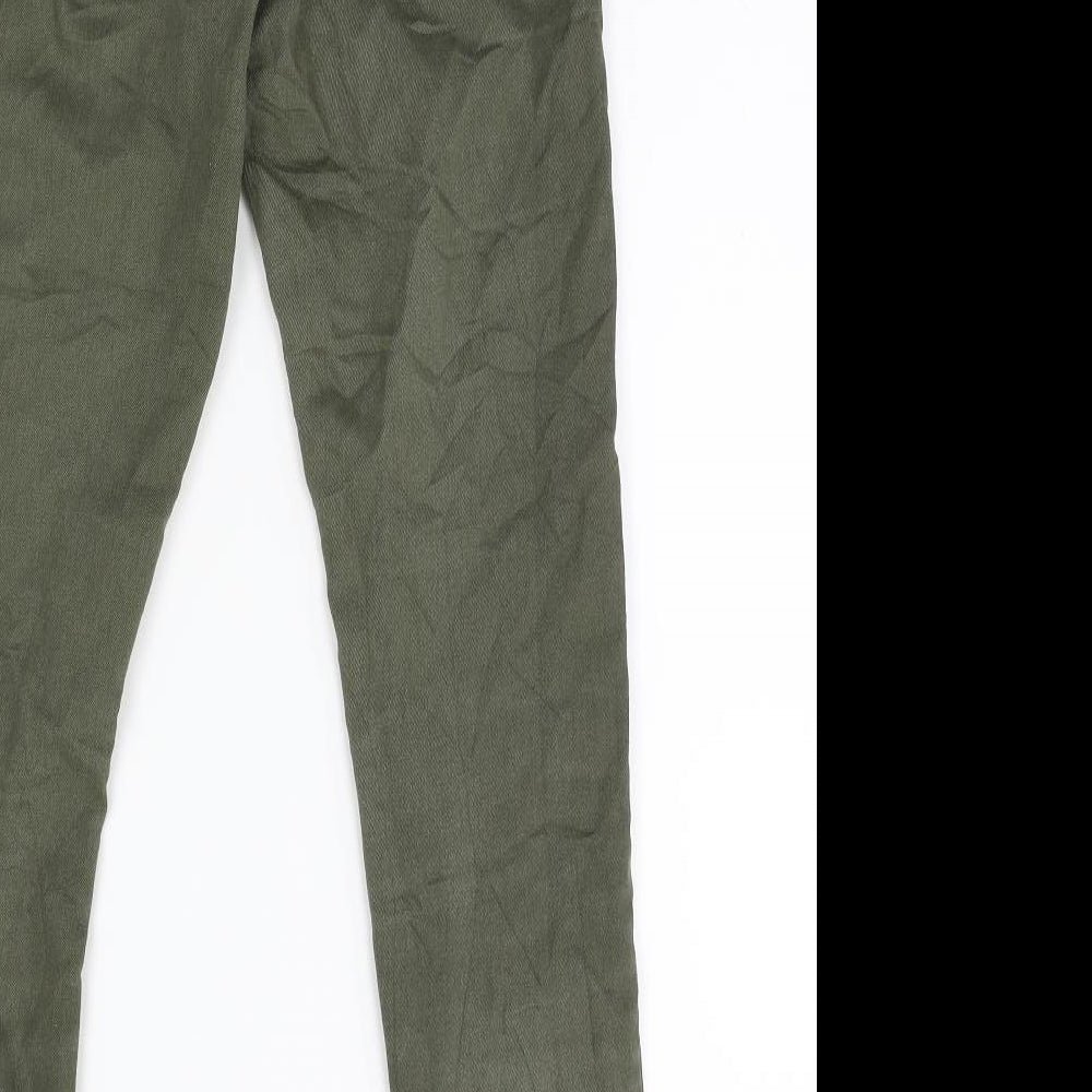Womens UK Size 4 Divided Regular Fit  Green Trousers