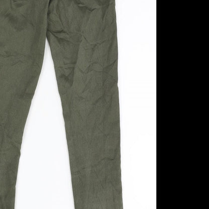 Womens UK Size 4 Divided Regular Fit  Green Trousers