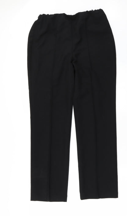 Womens UK Size 10 Bonmarché Regular Fit Rain Trousers Black Trousers