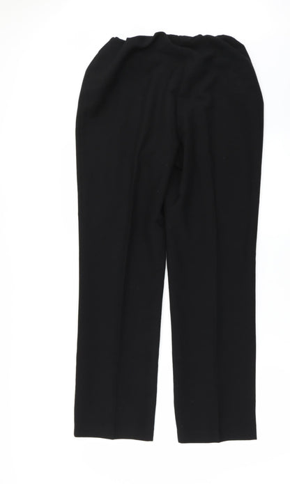 Womens UK Size 10 Bonmarché Regular Fit Rain Trousers Black Trousers
