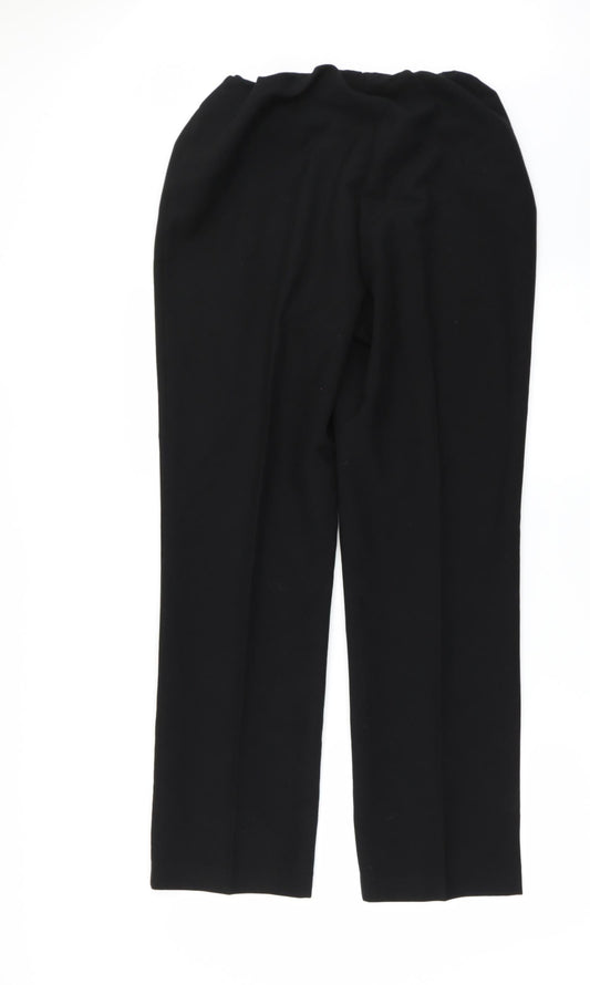 Womens UK Size 10 Bonmarché Regular Fit Rain Trousers Black Trousers