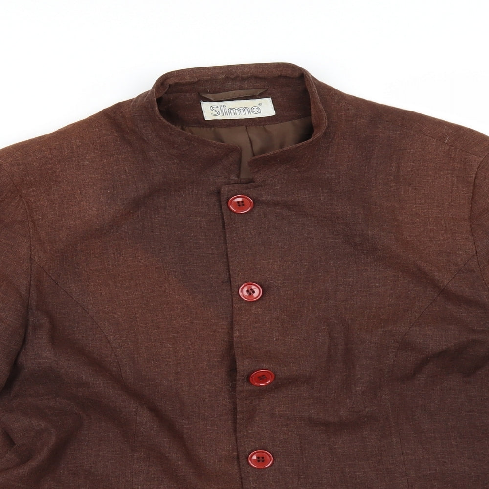 Womens UK Size 14 Slimma Brown Jacket