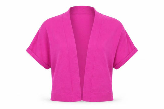 Front view of Papaya women’s pink cardigan jumper, size UK 8