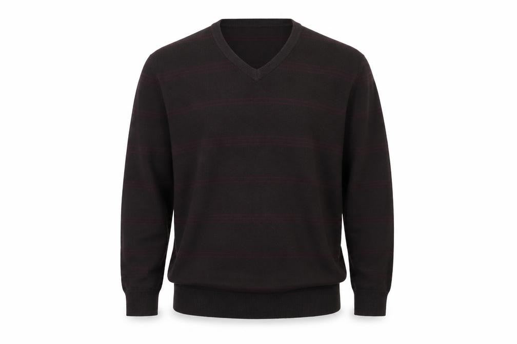 Marks & Spencer Mens Brown Striped  Pullover Jumper Size L