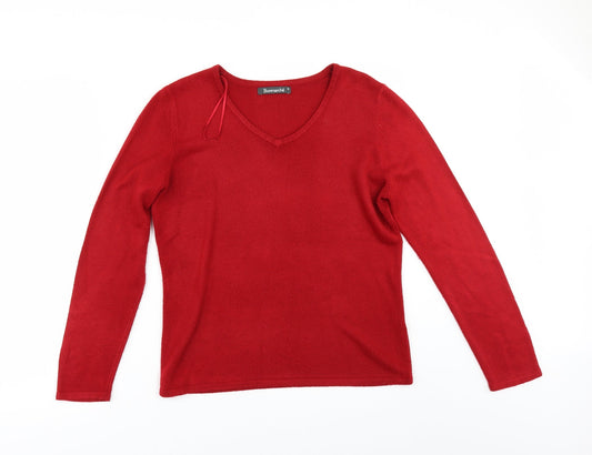 Bonmarché Womens Red   Pullover Jumper Size S