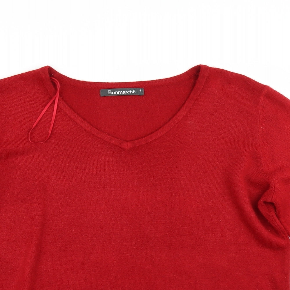 Bonmarché Womens Red   Pullover Jumper Size S
