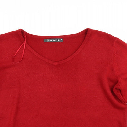 Bonmarché Womens Red   Pullover Jumper Size S