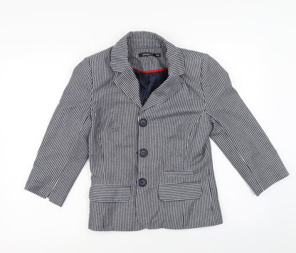 Primark Womens Blue Striped  Jacket  Size 8