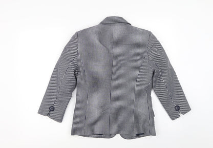 Primark Womens Blue Striped  Jacket  Size 8