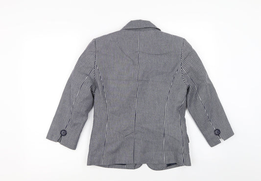 Primark Womens Blue Striped  Jacket  Size 8