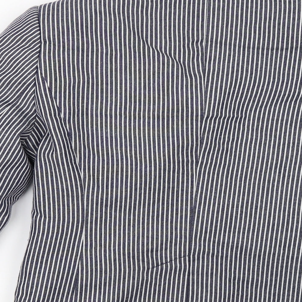 Primark Womens Blue Striped  Jacket  Size 8