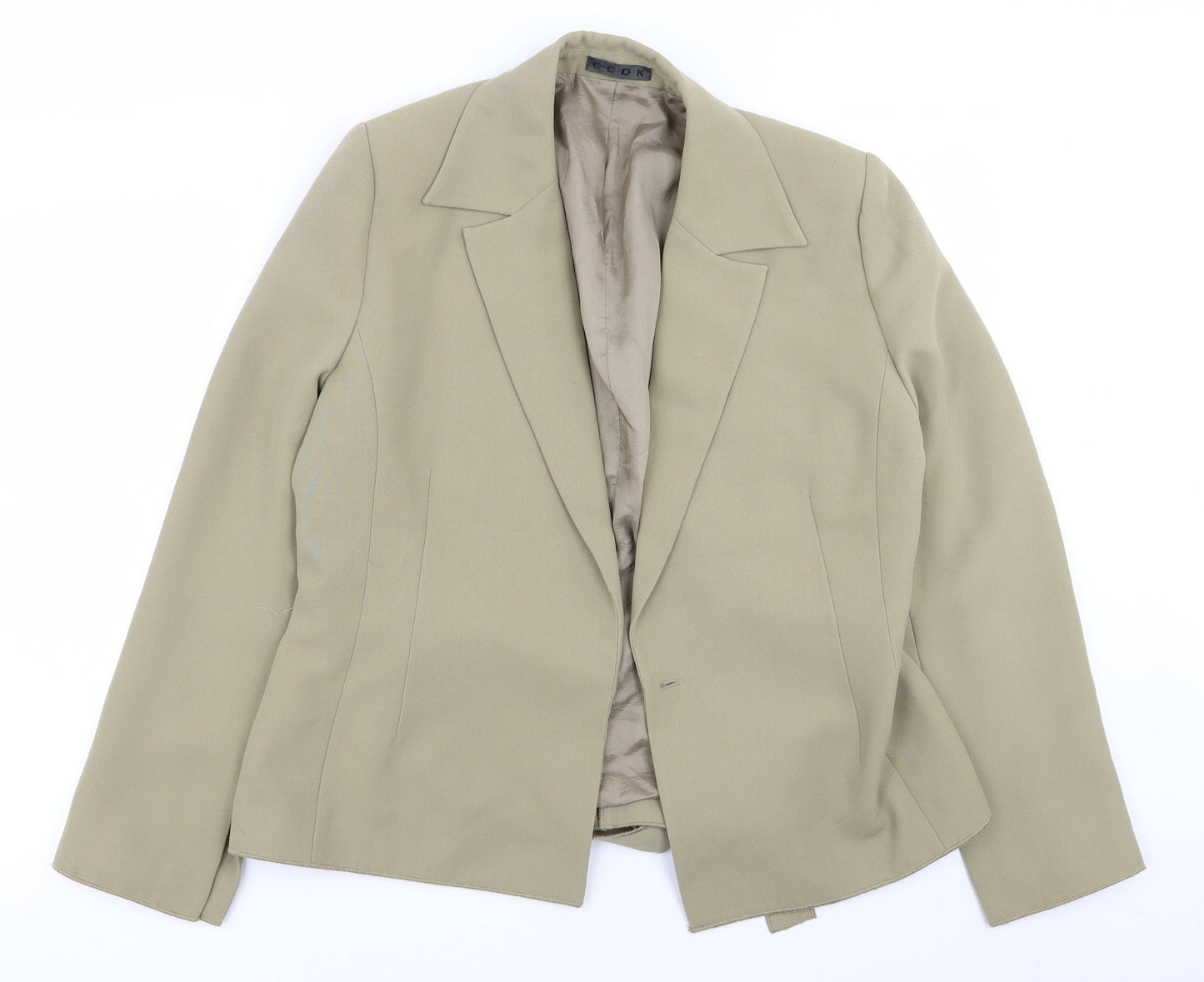 CCDK Womens Green   Jacket Blazer Size 14