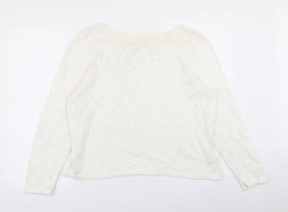 minute Womens White   Pullover Jumper Size XL