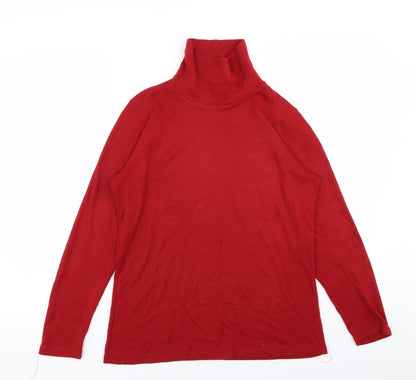 Womens UK Size 14 afibel Red Basic T-Shirt