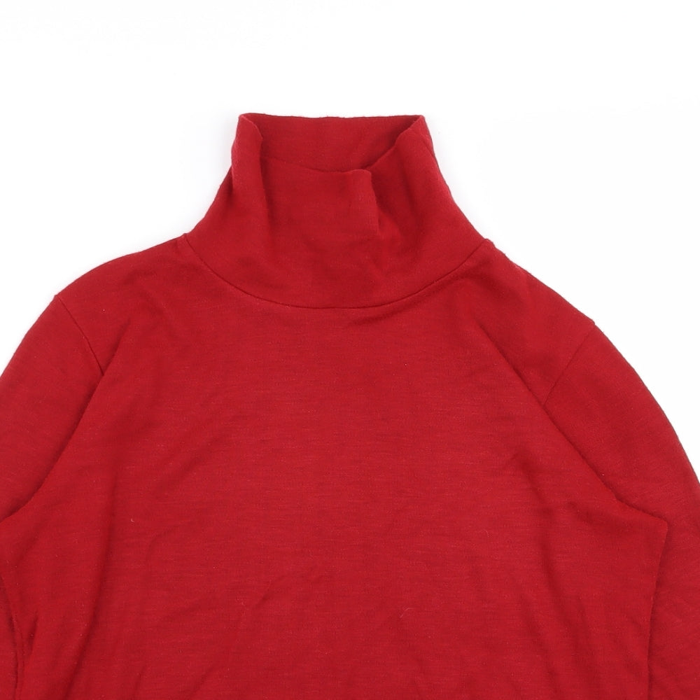 Womens UK Size 14 afibel Red Basic T-Shirt