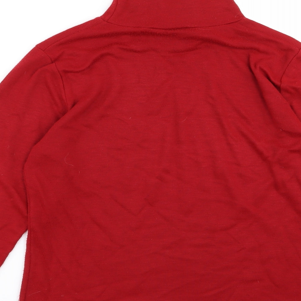 Womens UK Size 14 afibel Red Basic T-Shirt