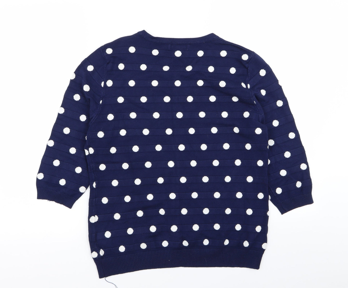 sasa Womens Blue Polka Dot  Cardigan Jumper Size L