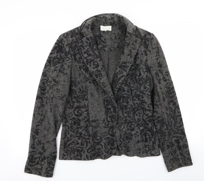Lakeland Womens Grey Floral  Jacket Blazer Size 10
