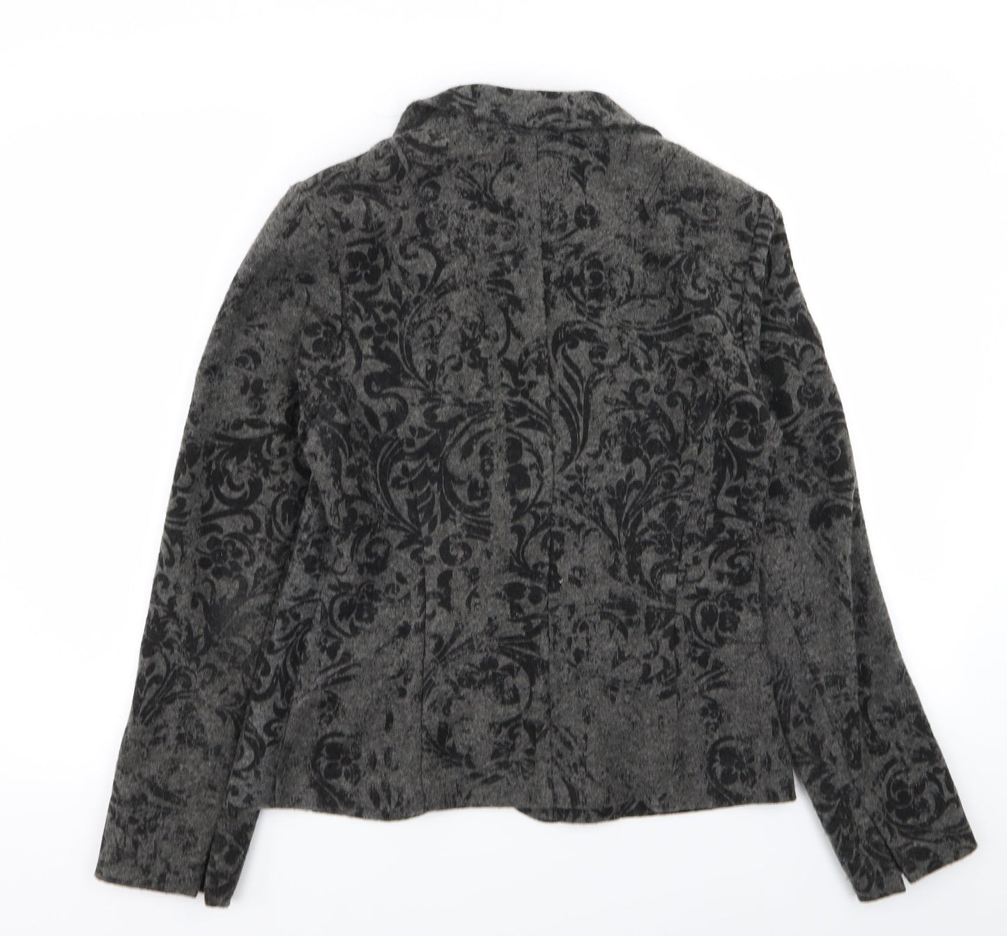 Lakeland Womens Grey Floral  Jacket Blazer Size 10