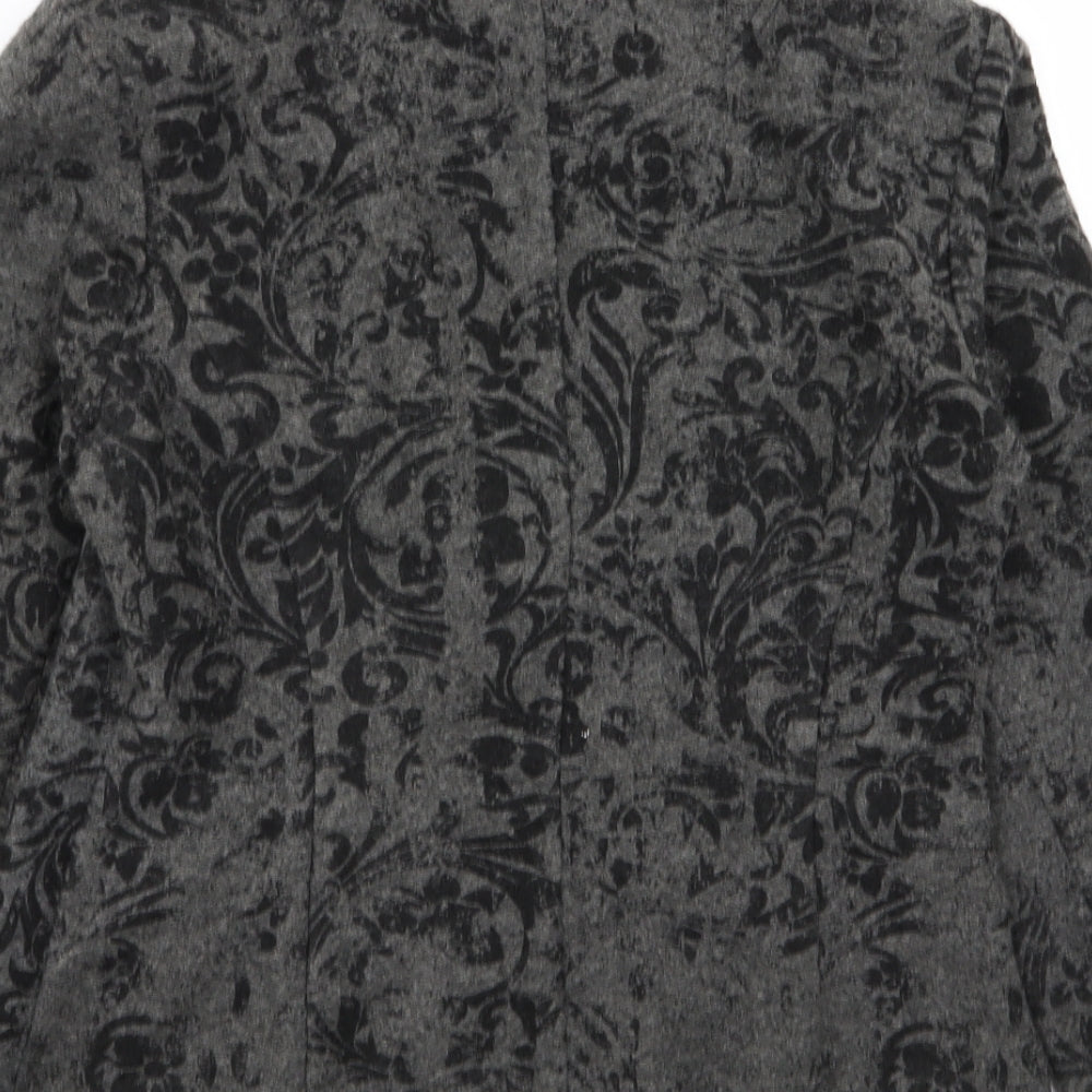 Lakeland Womens Grey Floral  Jacket Blazer Size 10