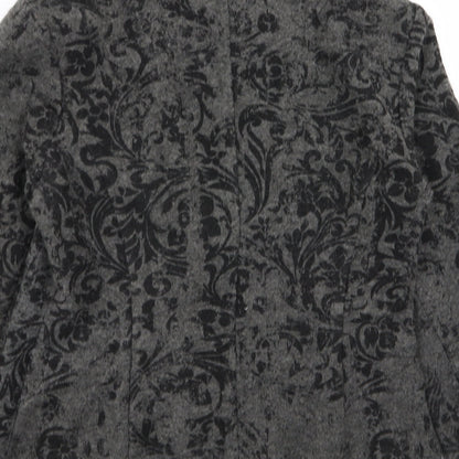 Lakeland Womens Grey Floral  Jacket Blazer Size 10