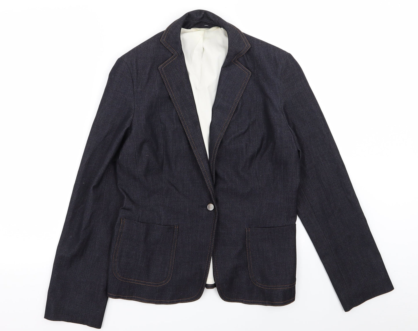 M&S Womens Blue   Jacket Blazer Size 12