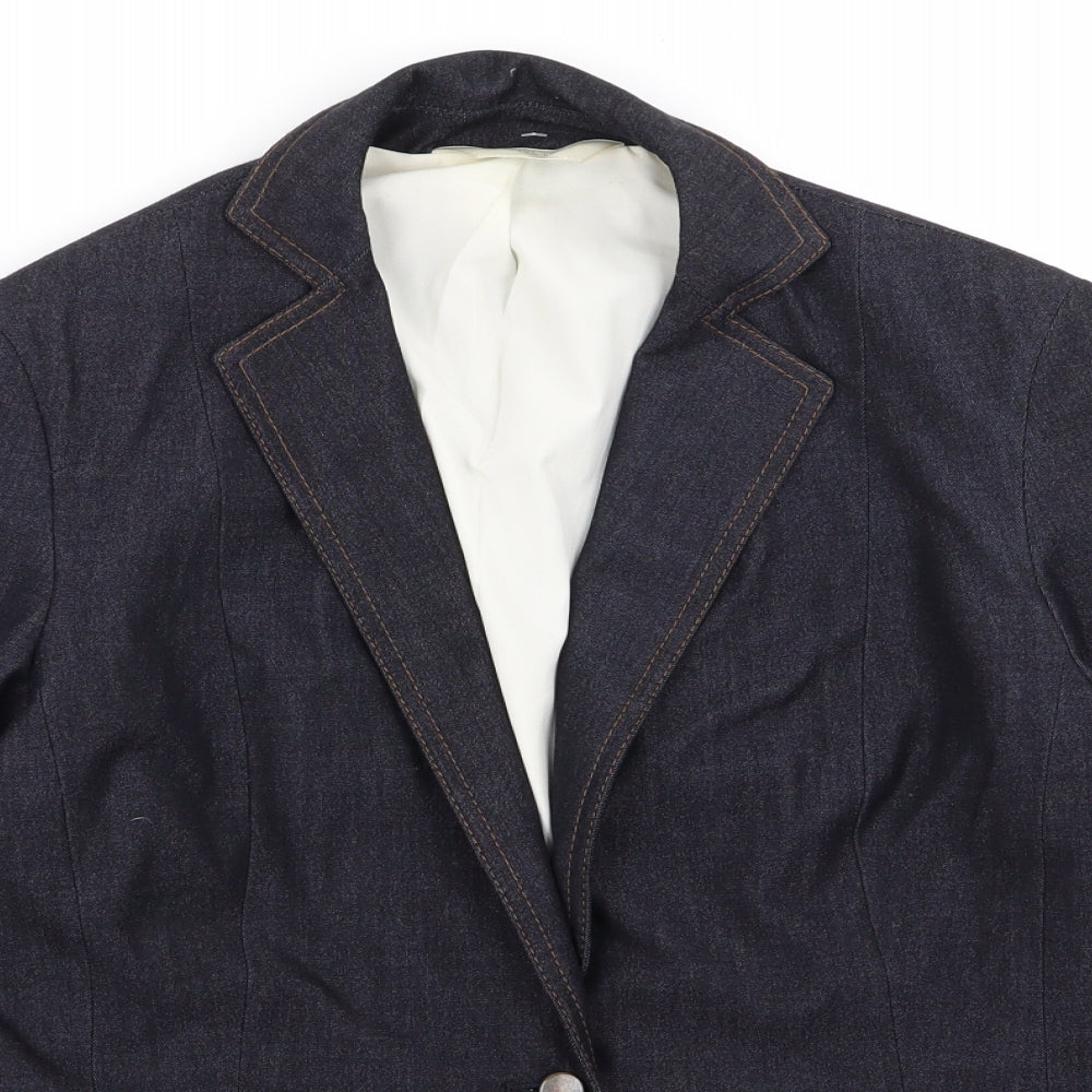 M&S Womens Blue   Jacket Blazer Size 12