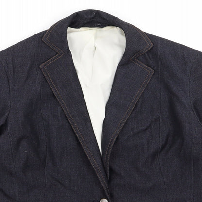 M&S Womens Blue   Jacket Blazer Size 12