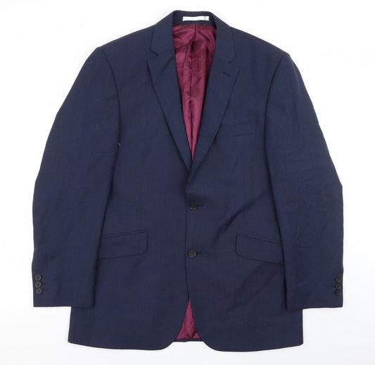 Mens UK Size 40 Preworn Regular Blue Suit Jacket