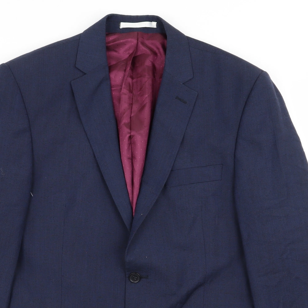 Mens UK Size 40 Preworn Regular Blue Suit Jacket