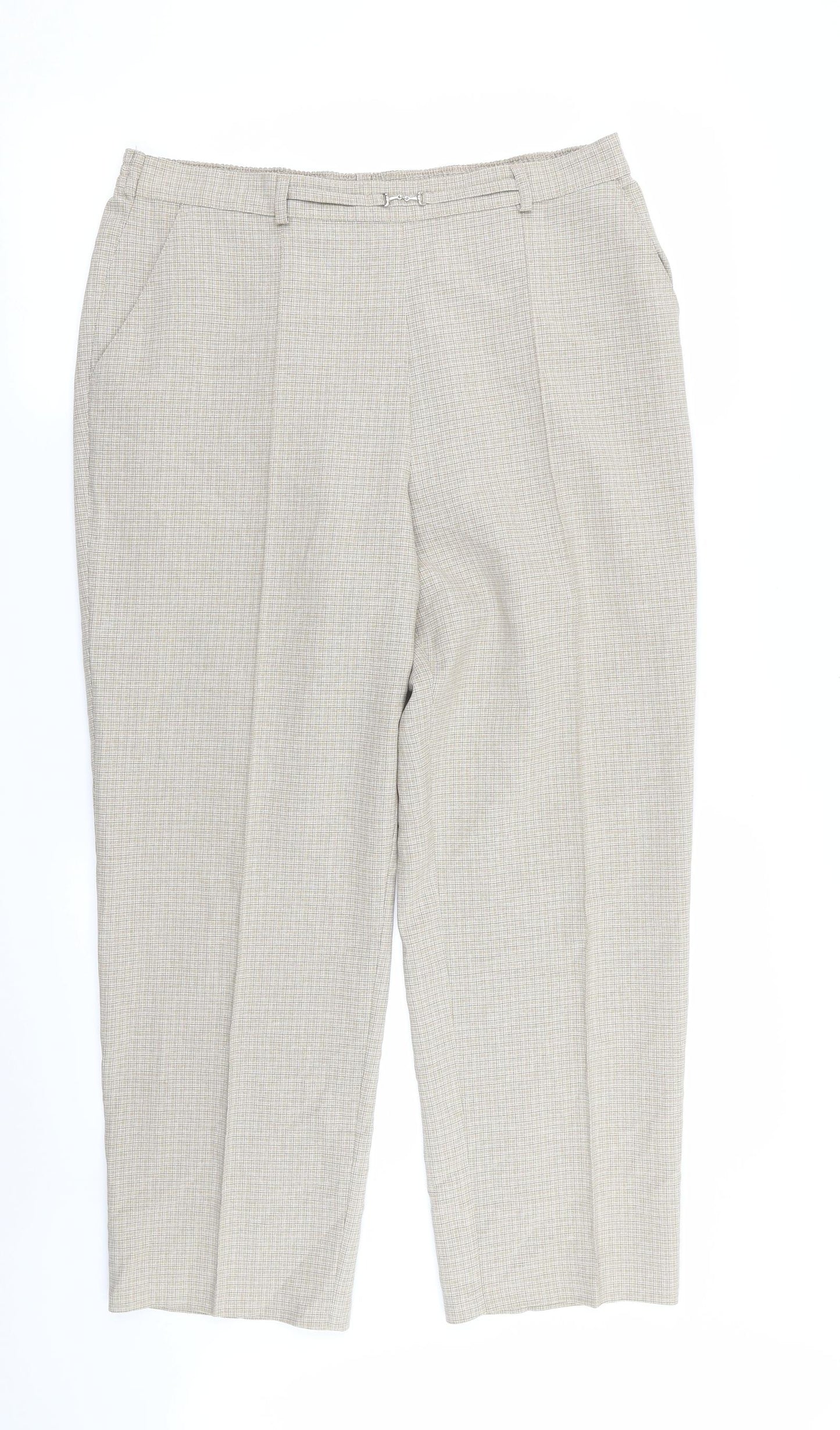 Womens UK Size 14 M&S Regular Fit  Beige Trousers