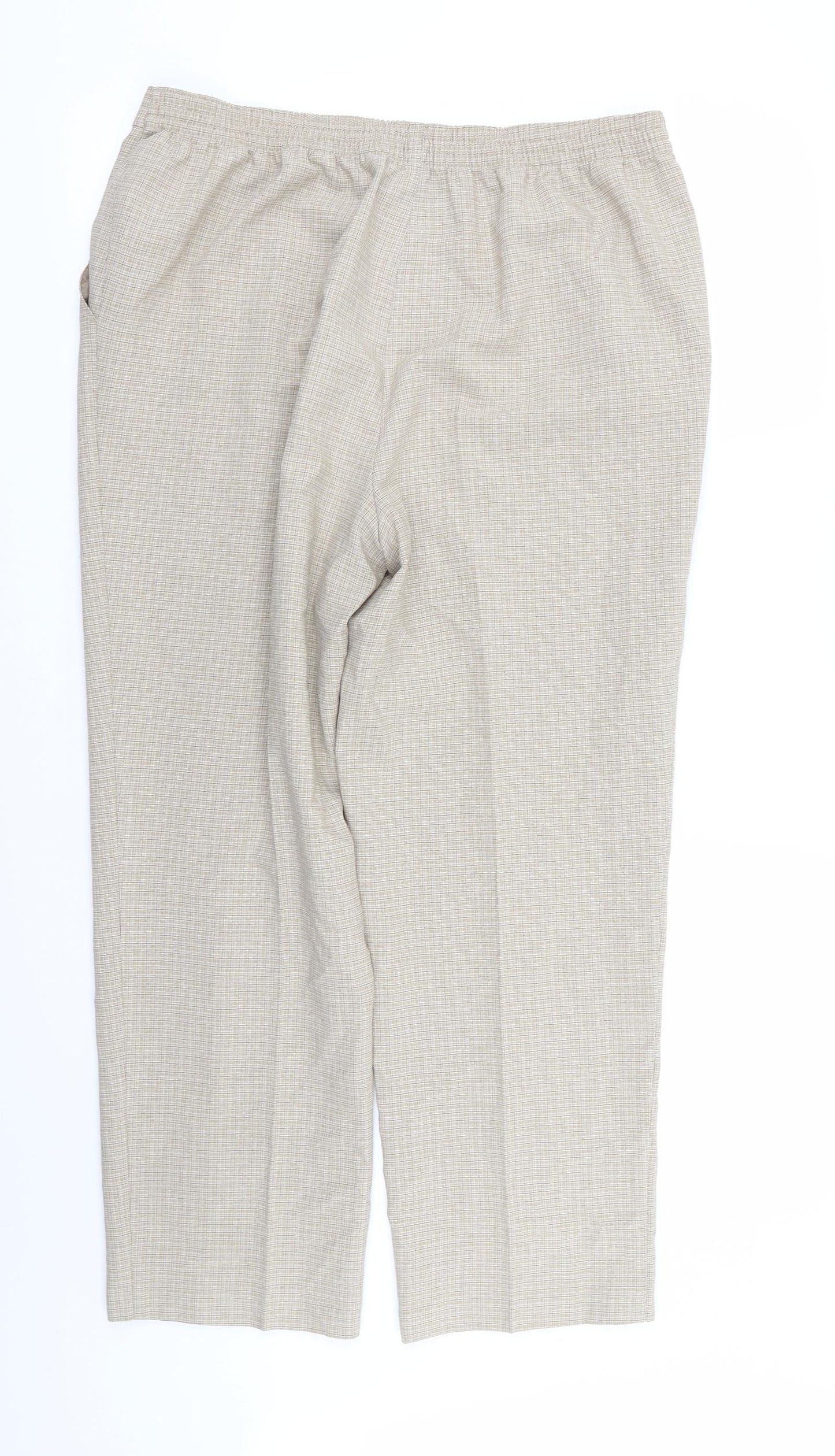 Womens UK Size 14 M&S Regular Fit  Beige Trousers