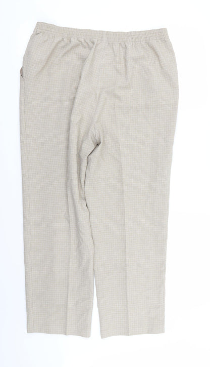 Womens UK Size 14 M&S Regular Fit  Beige Trousers