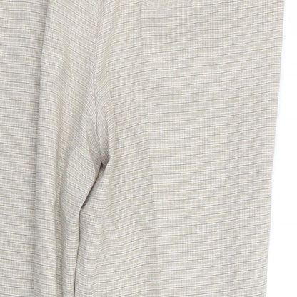 Womens UK Size 14 M&S Regular Fit  Beige Trousers