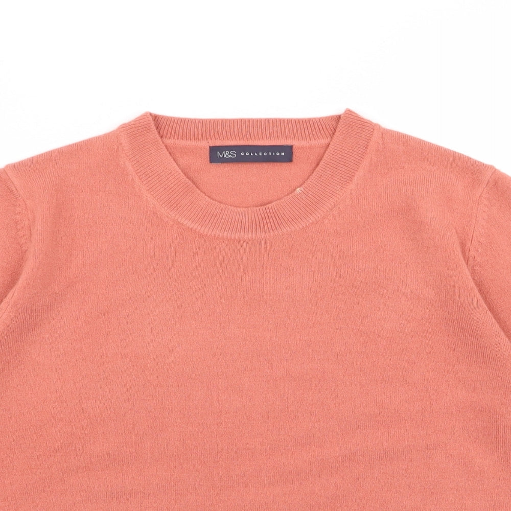 M&S Womens Pink   Basic T-Shirt Size 12