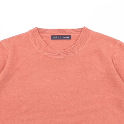 M&S Womens Pink   Basic T-Shirt Size 12