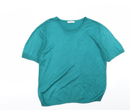 M&S Womens Blue   Basic T-Shirt Size 14