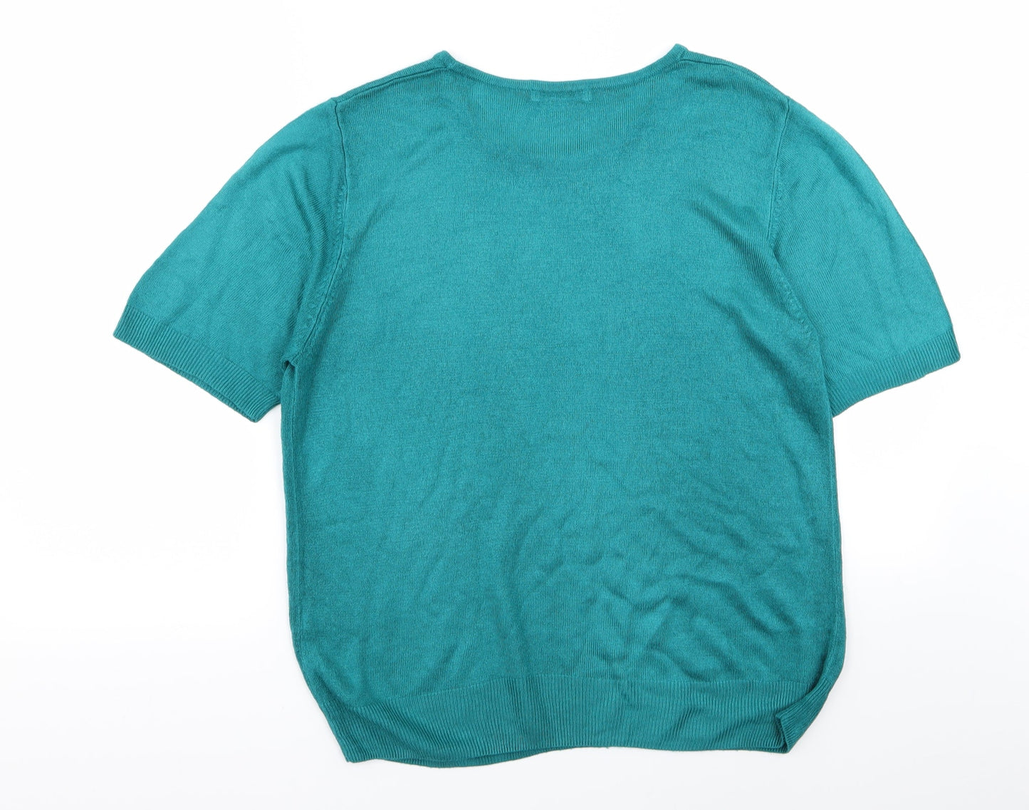 M&S Womens Blue   Basic T-Shirt Size 14