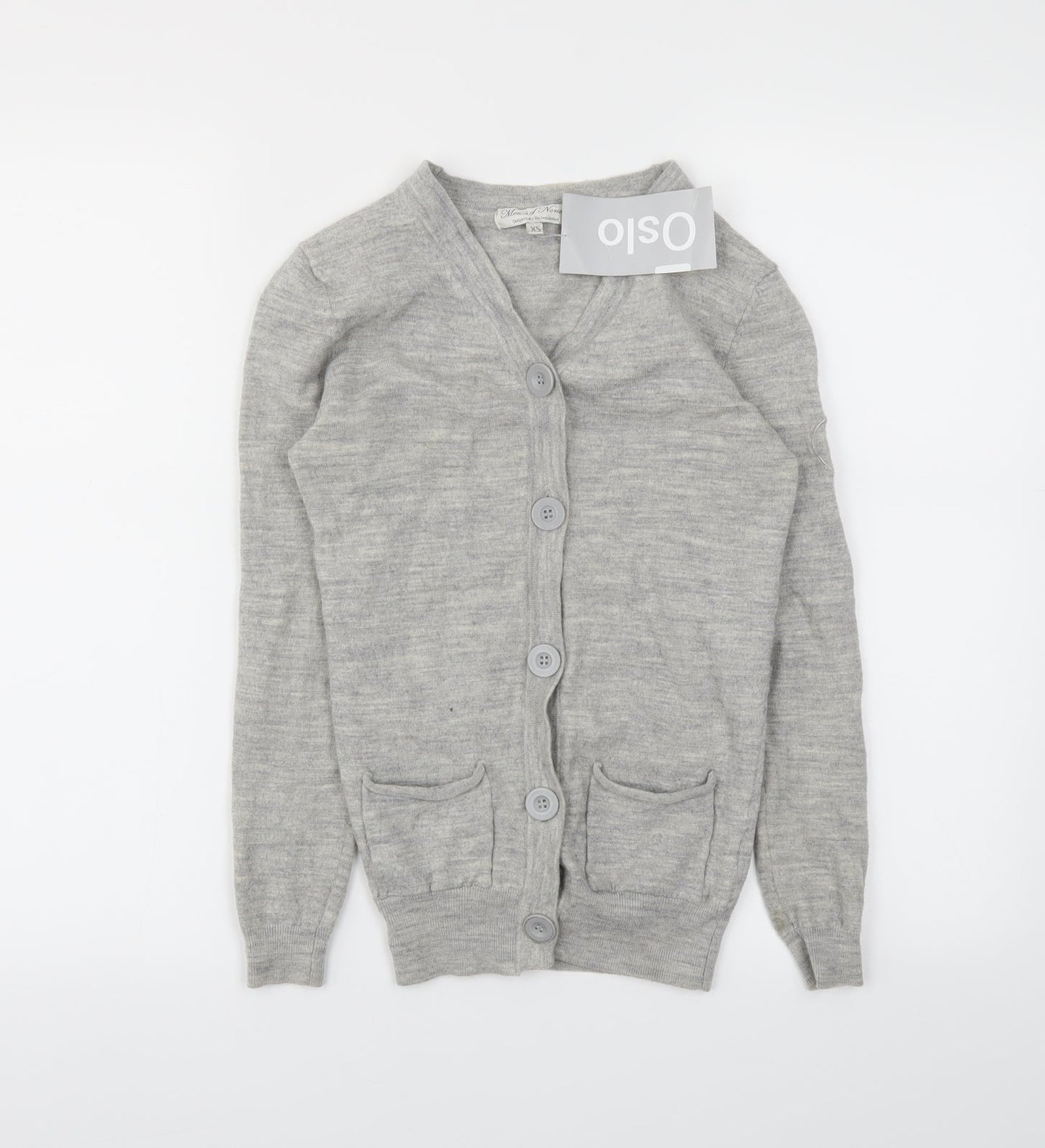 Oslo Womens Grey   Cardigan Jumper Size XS