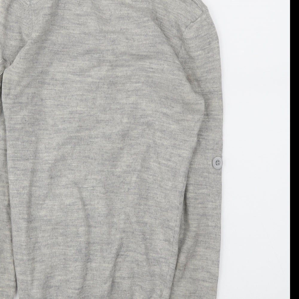 Oslo Womens Grey   Cardigan Jumper Size XS