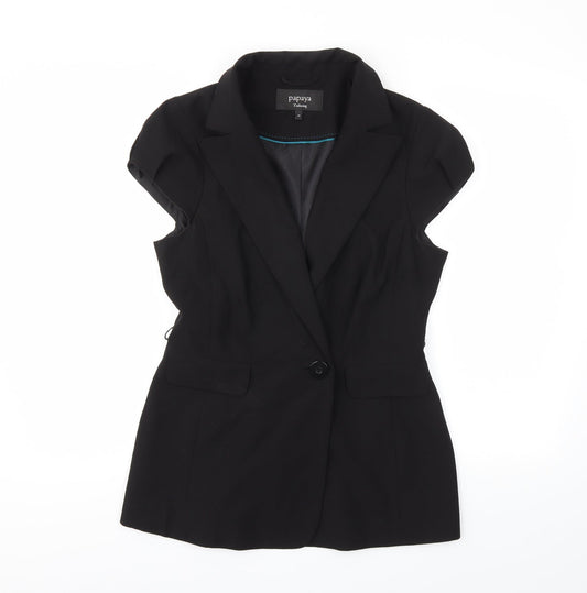Papaya Womens Black   Jacket Blazer Size 14