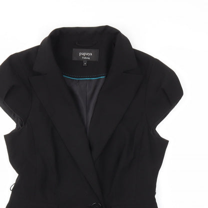 Papaya Womens Black   Jacket Blazer Size 14
