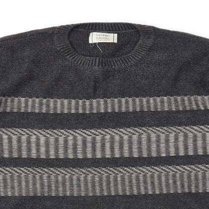 George Mens Grey Argyle/Diamond  Pullover Jumper Size 2XL