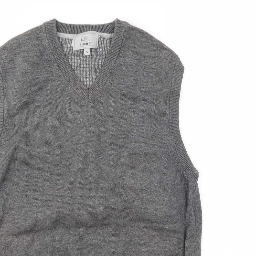 Mens UK Size S M&S Grey Pullover Sweatshirt