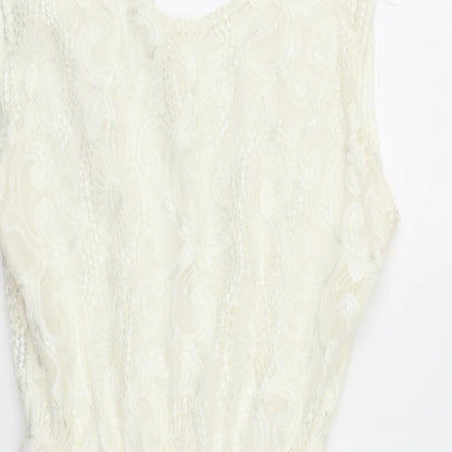 RIBBON  Womens Ivory   Fit & Flare  Size 12