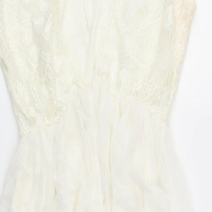 RIBBON  Womens Ivory   Fit & Flare  Size 12