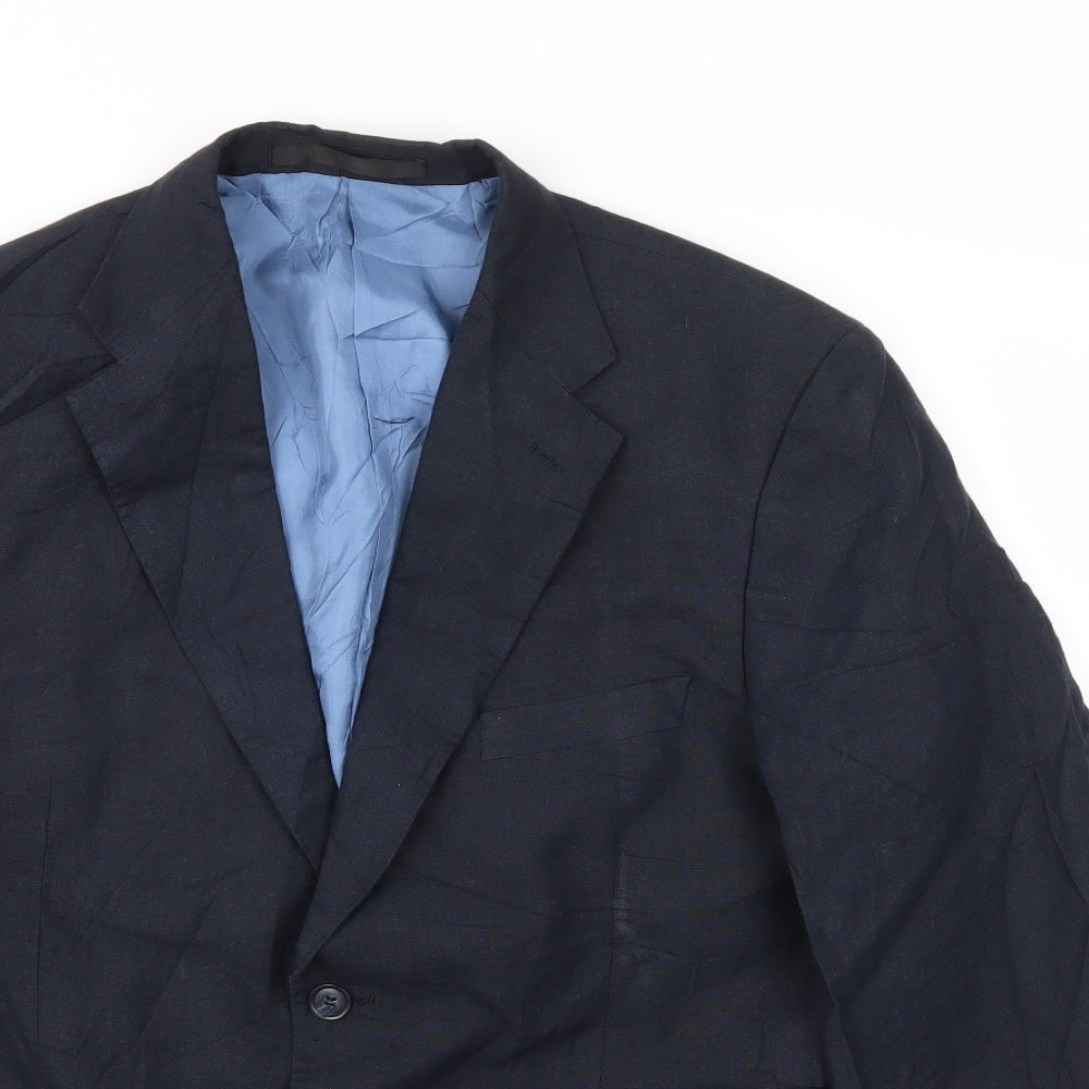 Mens UK Size 42 M&S Regular Blue Suit Jacket