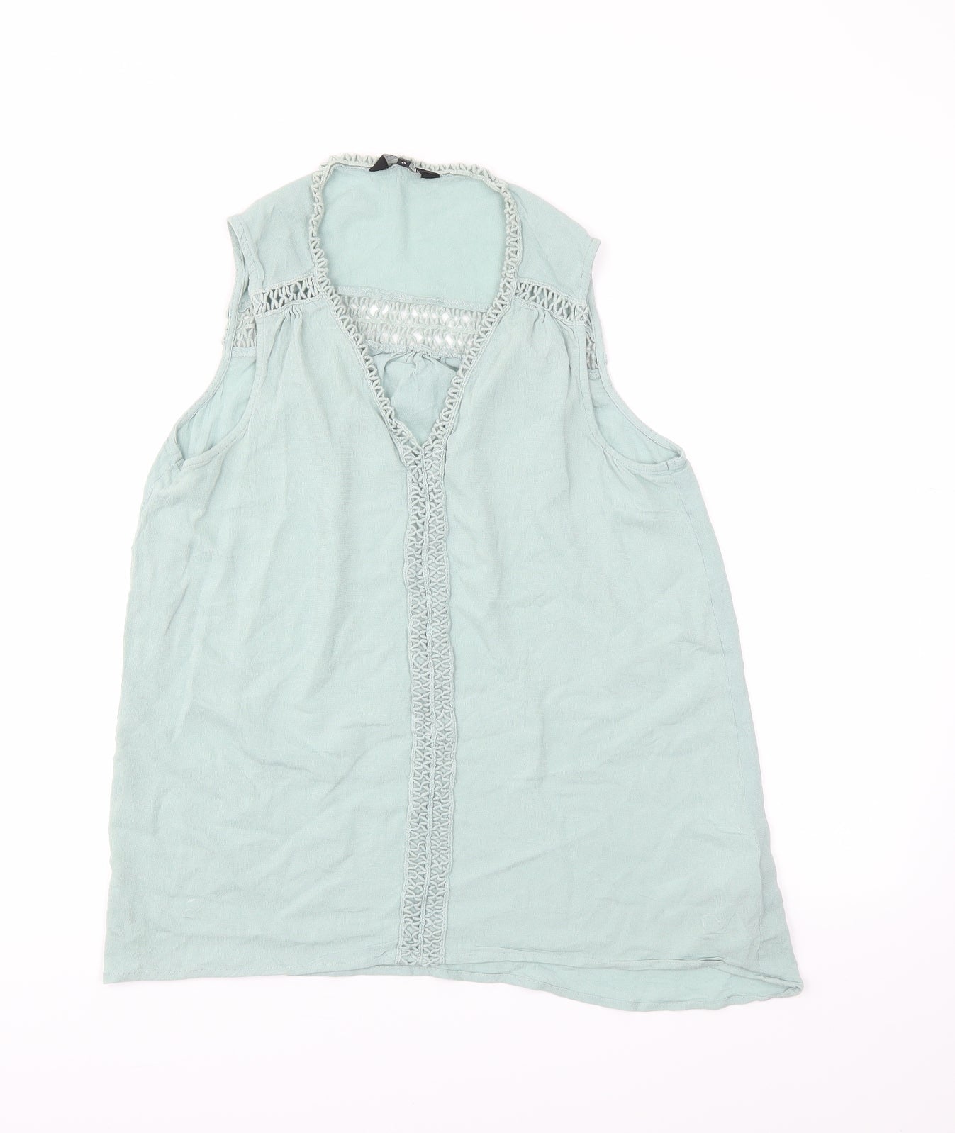 Womens UK Size 12 New Look Blue Basic T-Shirt
