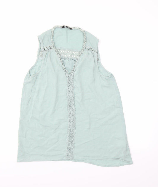 Womens UK Size 12 New Look Blue Basic T-Shirt